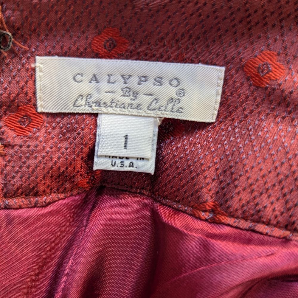 Calypso Silk Maxi Skirt 90s Glam Fairy Princess Tomato Girl Beachy Boho Chic 1 - Picture 10 of 11